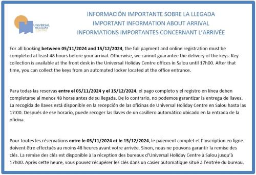 una captura de pantalla de una página web de un documento en UHC Arinsal Family Complex, en Salou