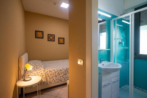 Koupelna v ubytování Hotel Bernardino