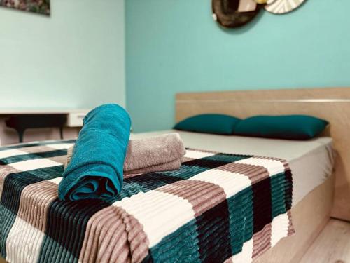 Ένα ή περισσότερα κρεβάτια σε δωμάτιο στο Villa turquoise Exotique