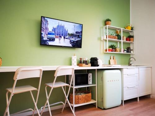 Studio Verde - Metro 2 passi - Duomo & Linate Direct - AC