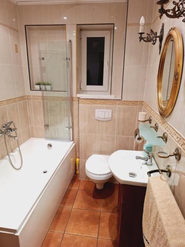 Kúpeľňa v ubytovaní Apartament Sówka