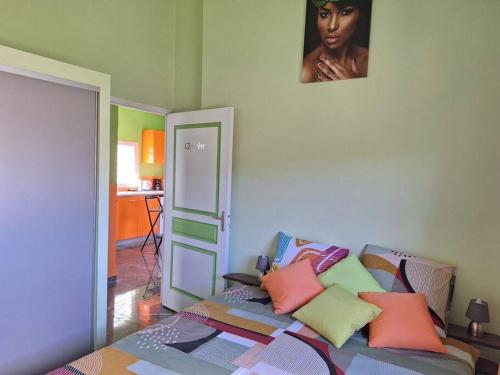 Postel nebo postele na pokoji v ubytování Villa confortable 45m²