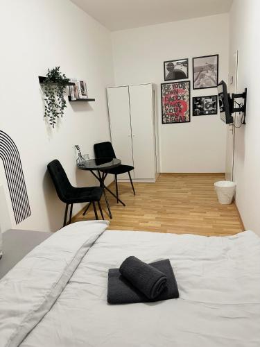 Voodi või voodid majutusasutuse Ferienwohnung Flaming House 2 toas