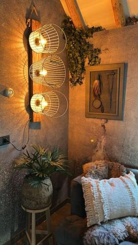 Postel nebo postele na pokoji v ubytování B&B de Witte Weide