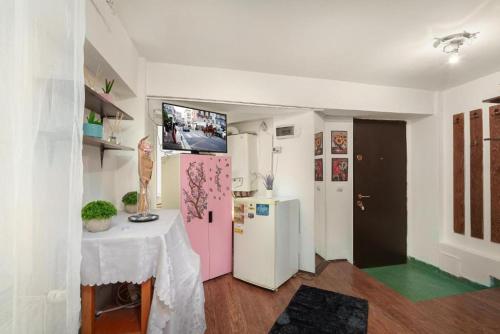 Η κουζίνα ή μικρή κουζίνα στο Andu Apartament