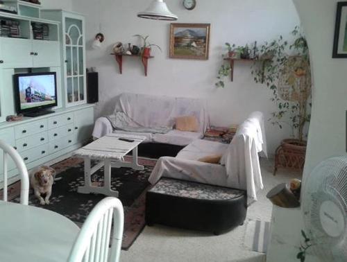 a living room with a couch and a tv at 1, 2 or 3 Bed Rooms - Malta Central Location, Very near Sea and Tourism hub in Msida