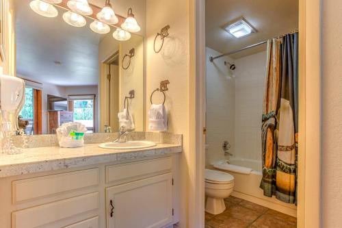 a bathroom with a sink and a toilet at Lodge at Steamboat B105 in Steamboat Springs