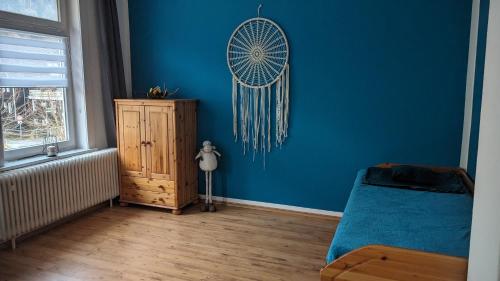 Ruang duduk di Ferienwohnung Maiglöckchen