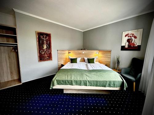 Privathotel Riesenbeckにあるベッド