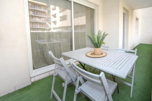 Balkón alebo terasa v ubytovaní T2 Prestance Montpellier Proche Plage Parking