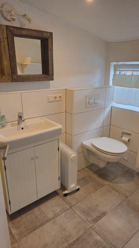 Bilik mandi di Ferienwohnung Karlsruhe