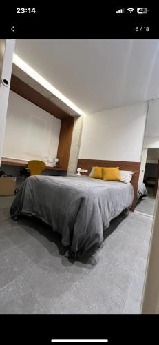 1 dormitorio con 1 cama grande en una habitación en Maison du Plaisir, en Renens