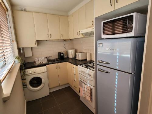 Una cocina o zona de cocina en Retro Rose St Kilda Mansions
