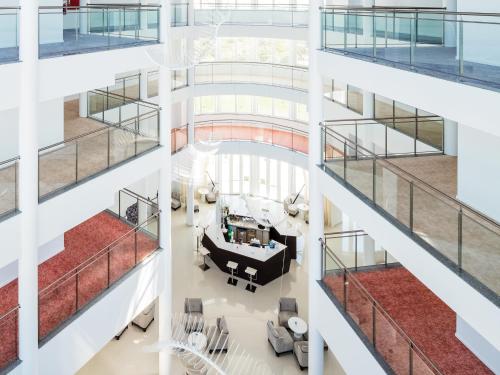 an aerial view of an office building with arium at MH Peniche in Peniche