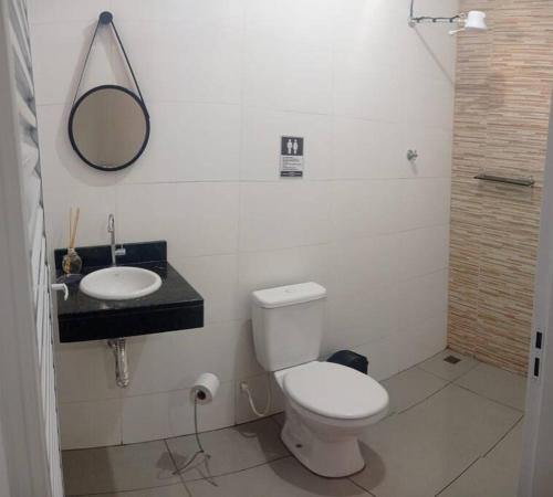 Koupelna v ubytování Recanto Olavinho