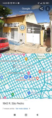 a screenshot of a google map of a house at Hostel Teresina in Teresina