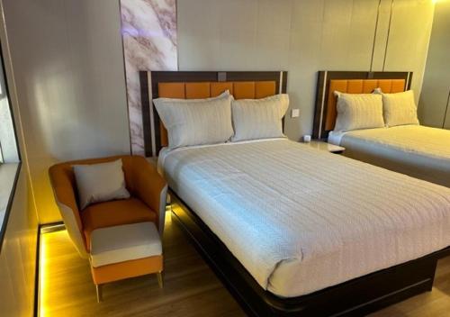 Postel nebo postele na pokoji v ubytování Mountain View Motel