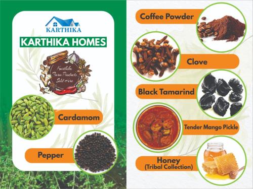 two pictures of the ingredients of kaitlinika homes at Karthika Homes in Anachal