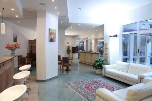 Χώρος καθιστικού στο Hotel Plaza