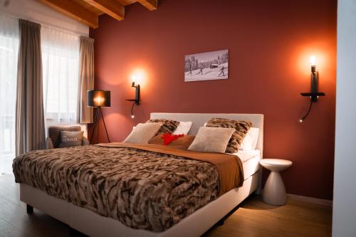 מיטה או מיטות בחדר ב-Austria Parks - Leutasch