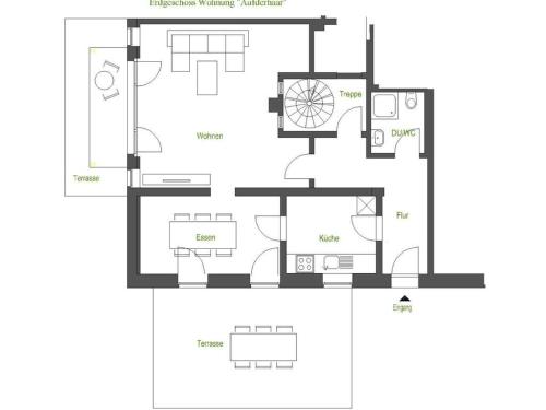 a floor plan of a house at Holiday apartment Aufderhaar in Ostbevern