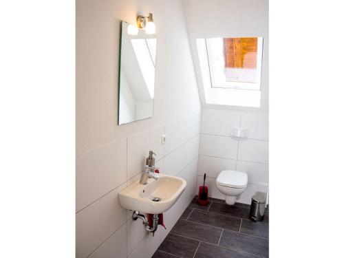 a bathroom with a sink and a toilet at Apartment in Oberkirch in Oberkirch