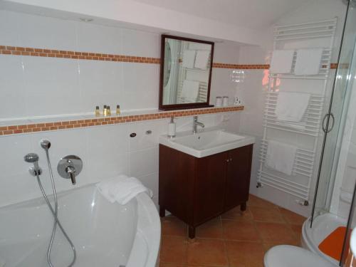 a bathroom with a toilet and a sink and a shower at Fantastic apartment in Bad Hindelang in Bad Hindelang