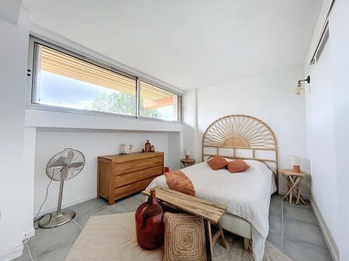 Ένα ή περισσότερα κρεβάτια σε δωμάτιο στο 3287-Appartement 5 couchages à 300m de la plage