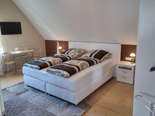 Ένα ή περισσότερα κρεβάτια σε δωμάτιο στο Lovely apartment in Bad Driburg