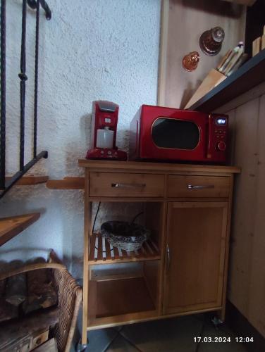 Dapur atau dapur kecil di Ferienhaus Schreinert