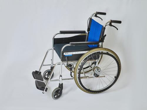 a blue wheelchair against a white background at Kansai Airport Washington Hotel in Izumi-Sano