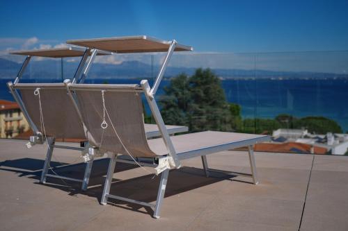 a chair sitting on top of a table at Hotel Palazzo del Garda & Spa in Desenzano del Garda