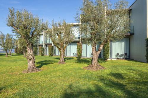 a group of trees in front of a building at Tempus Hotel & Spa in Ponte da Barca