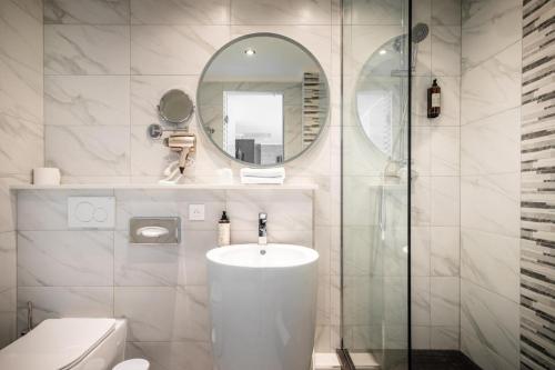 Koupelna v ubytování Hotel Jamingo