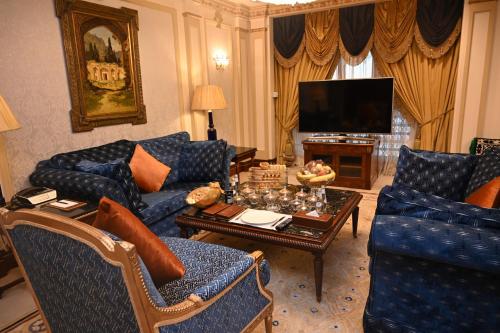 Coin salon dans l'établissement Dar Al Taqwa Hotel
