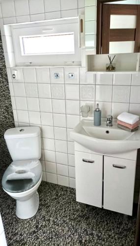 Koupelna v ubytování Jasień 77 A