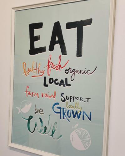 a framed picture of a sign with writing on it at The Crows Nest in Eyemouth
