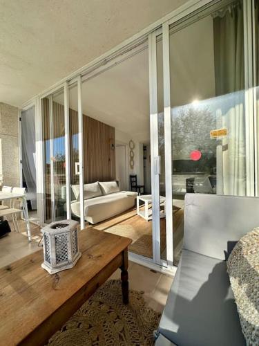 Katil atau katil-katil dalam bilik di Cozy apartment in L’Estartit