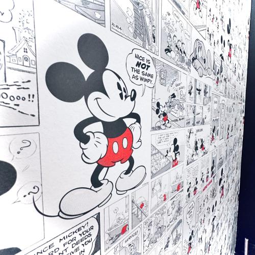 a drawing of a mickey mouse on a wall at Cosy Apartment Carré Elysée Serris in Serris