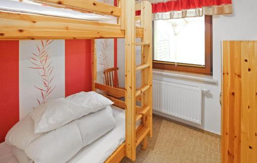 a bunk bed with a ladder in a room at Awesome Apartment In Zislow With Kitchen in Zislow