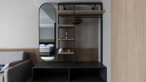 Umi Hotel Sopotにあるベッド