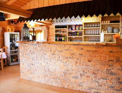 Lounge nebo bar v ubytování Chaty v Ráztoke