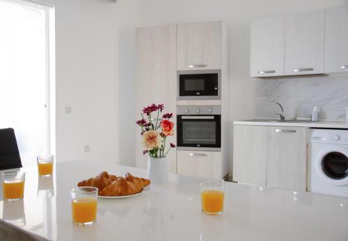 A cozinha ou cozinha compacta de Lovely flat close to St julians with 6 beds in 3 rooms for 8 people