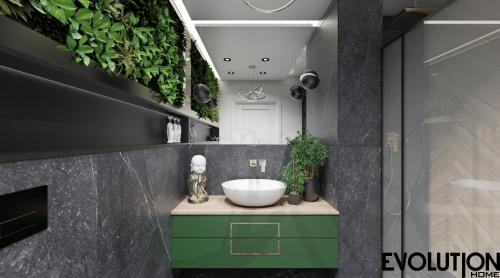 a bathroom with a sink and some plants at AMuSE ME in Kielce