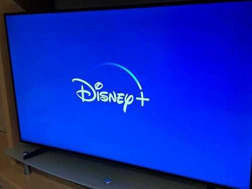TV a/nebo společenská místnost v ubytování LuxuryOrion,nahe Europapark & Rulantica,Netflix,Disney,KartinaTV