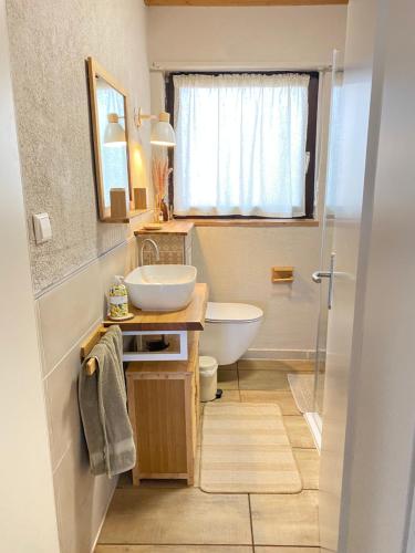 Koupelna v ubytování Ferienwohnung Waldschloss