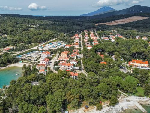 an aerial view of a town on the shore of a river at Holiday Home Artatore by Interhome in Mali Lošinj