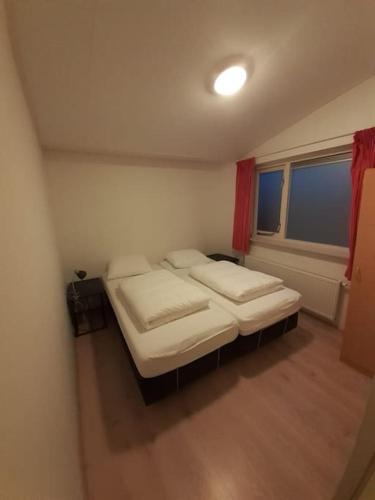 a room with two beds and a window at Saevis tranquillus in undis in de IJsvogel in Diffelen