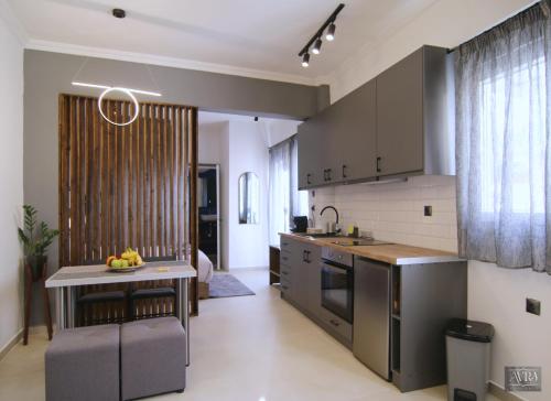 Nhà bếp/bếp nhỏ tại Avra Studio Kastoria