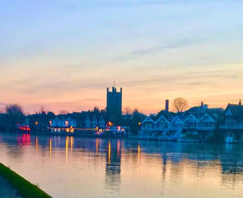 a view of a river with a city in the background at The number one in Henley on Thames